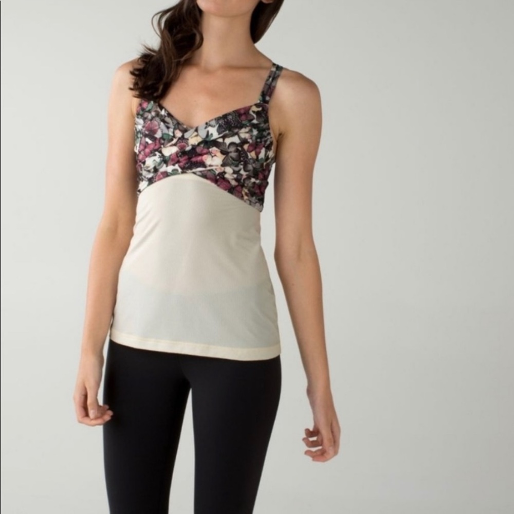 Lululemon Floral Wrap it Up tank top